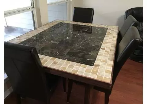 Custom built kitchen table